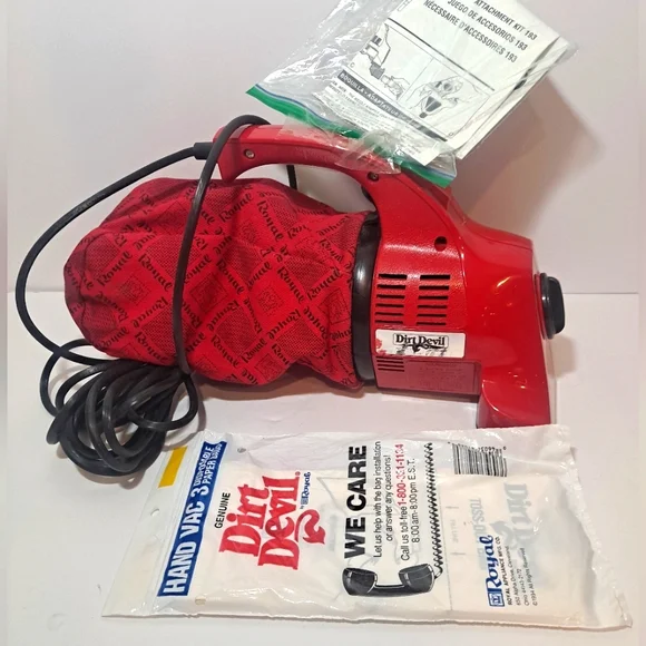 Royal Dirt Devil Model 103 Hand Held Vacuum Cleaner Red Corded - Tested Working - Picture 1 of 7